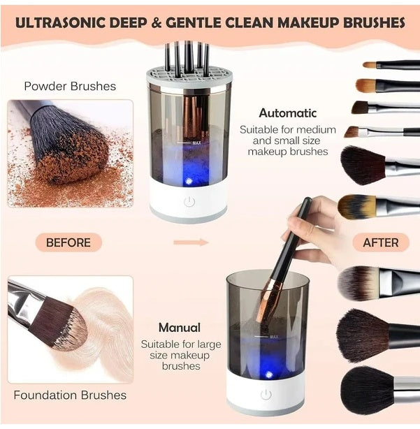 Automatic Makeup Brush Cleaner – Spin Clean & Dry in Seconds
