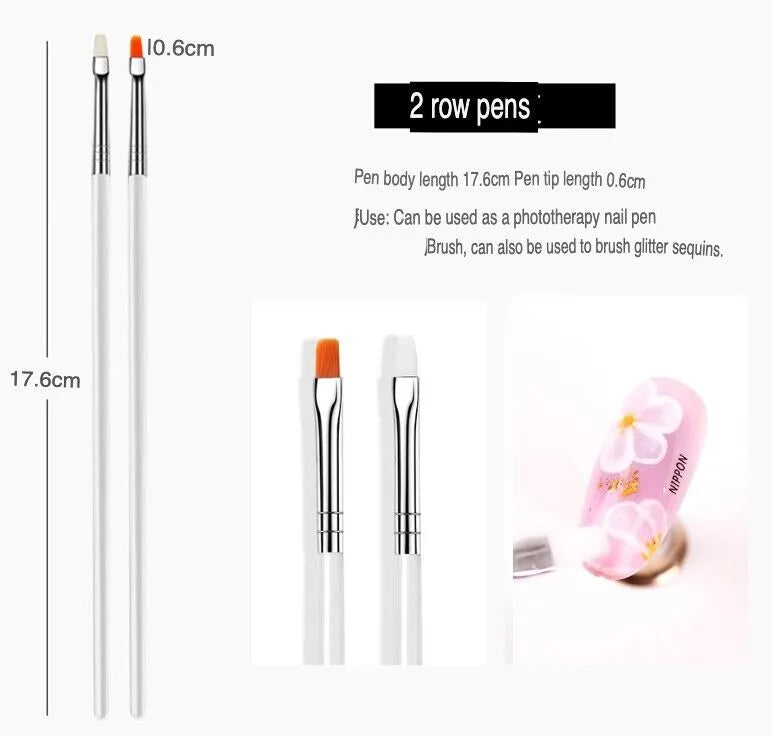 20-Piece Nail Art Dotting & Painting Brush Set