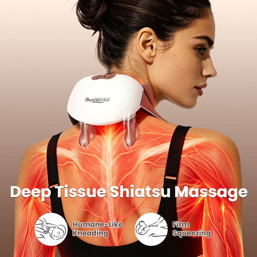 Heated Neck & Shoulder Massager – Kneading Shiatsu Pillow