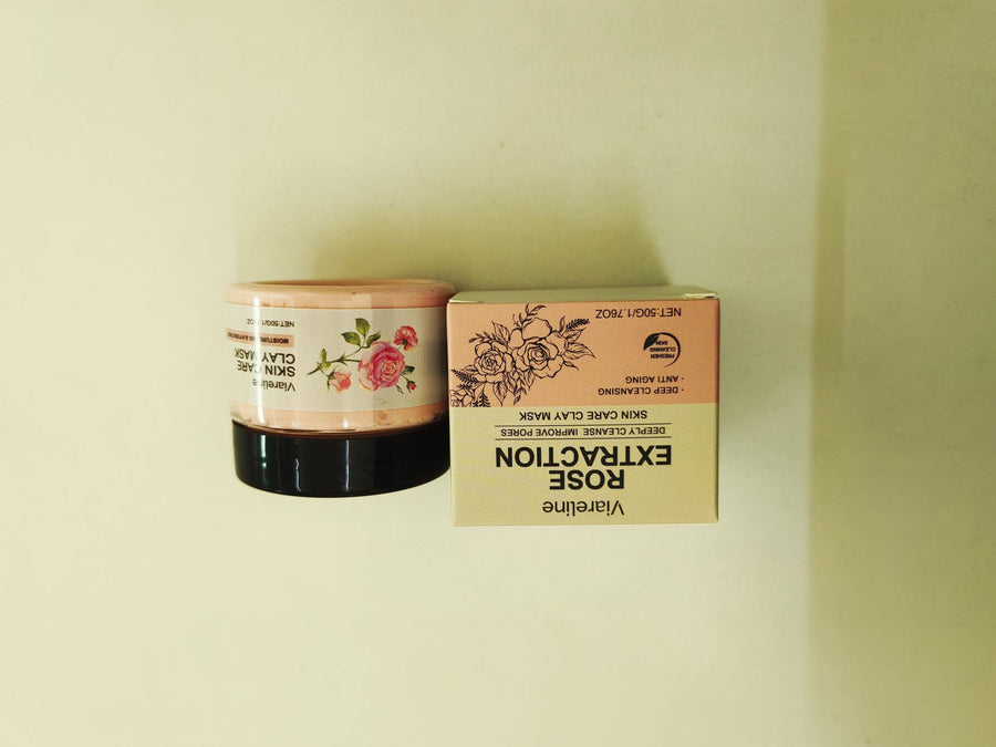 Pink Rose Clay Mask – Gentle Cleansing & Softening Face Mask, 50g