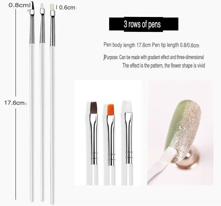 20-Piece Nail Art Dotting & Painting Brush Set