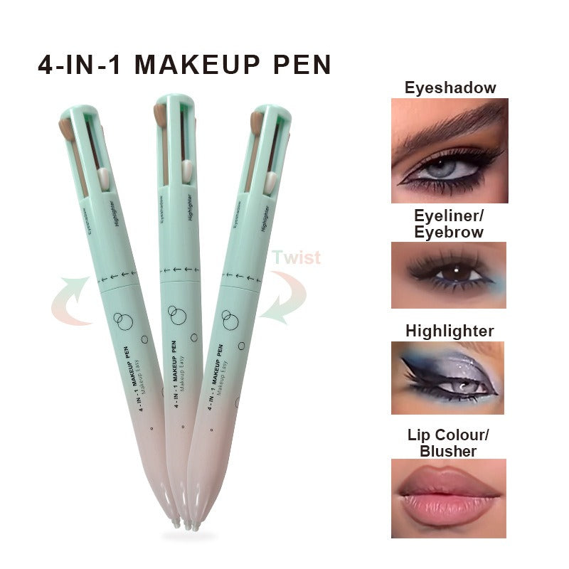 4-in-1 Makeup Pen – Eyeliner, Brow, Lip Liner & Highlighter