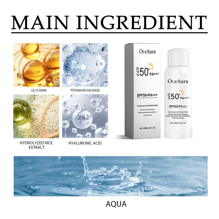 Refreshing Sunscreen Spray – Lightweight Mist, 100 ml