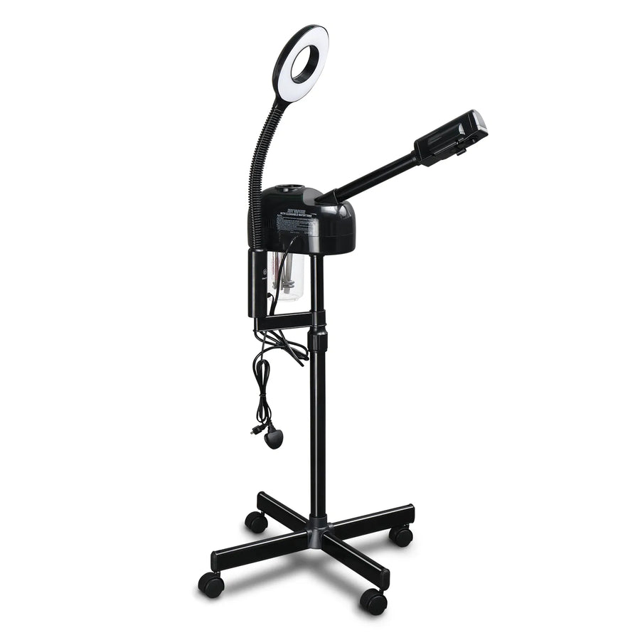 2-in-1 Professional Facial Steamer with 3X Magnifying Lamp – Spa Deep Cleanse