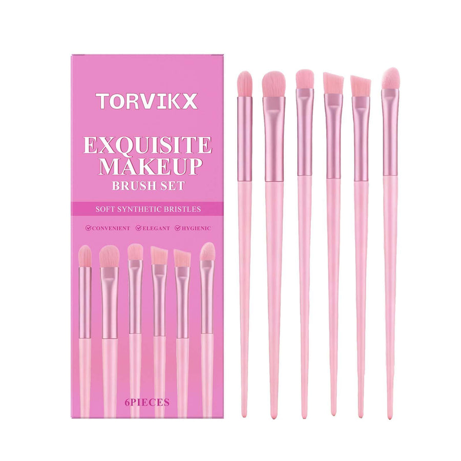 6-Piece Makeup Brush Set – Soft Face & Eye Brushes