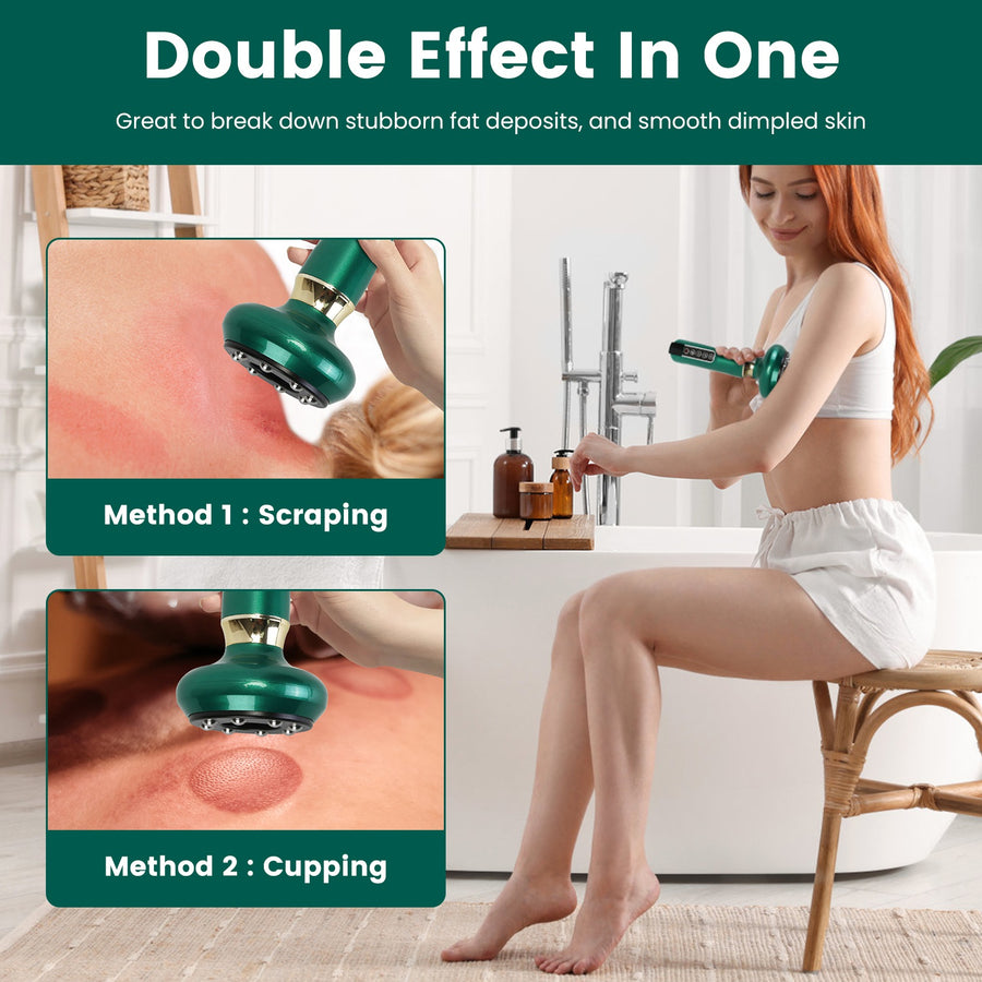 Smart Vacuum Cupping Massager – 12 Suction & Heat Levels for Smoother Skin