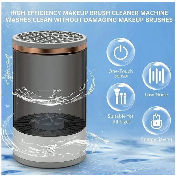 Automatic Makeup Brush Cleaner – Spin Clean & Dry in Seconds