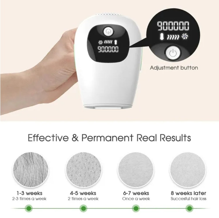 At-Home IPL Hair Removal Device – 900,000 Flashes, 5 Levels, Body & Bikini