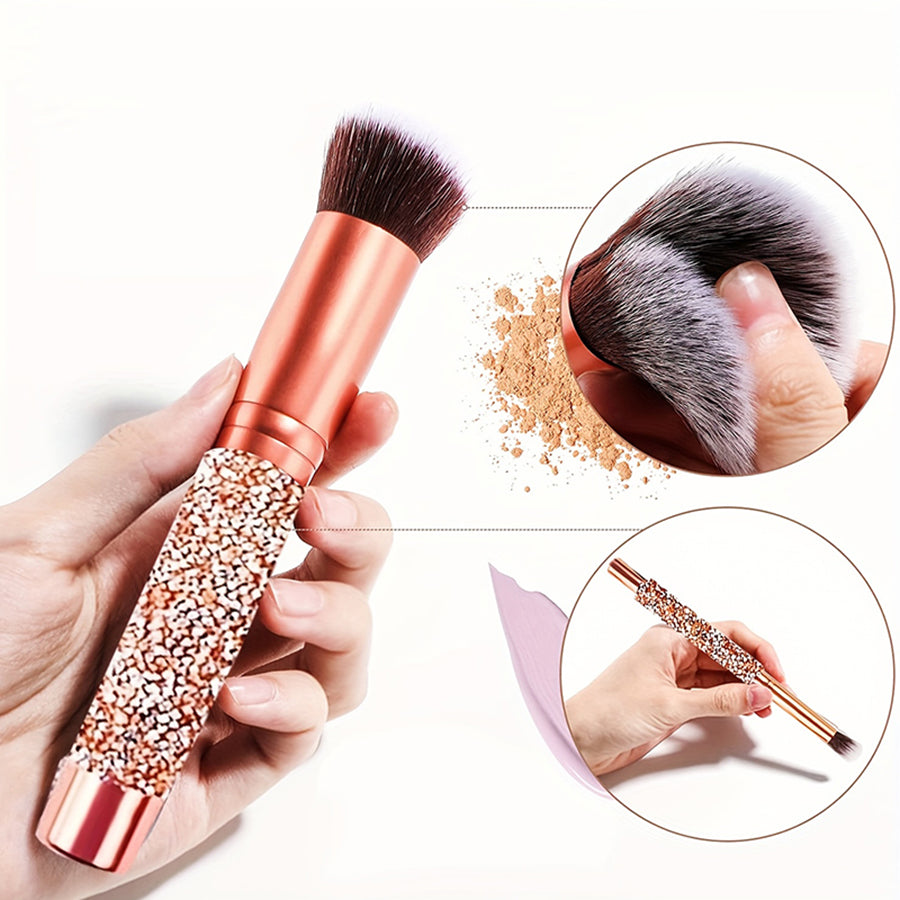 10-Piece Crystal Makeup Brush Set – Face & Eye