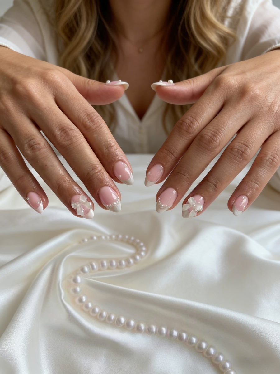 24-Piece Glossy Press-On Nails – Chic Reusable Manicure Kit