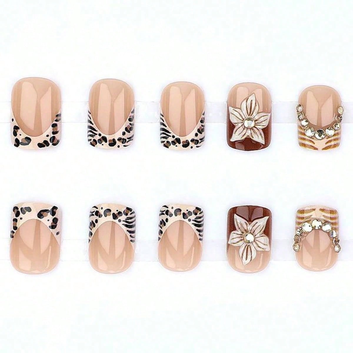 24-Piece Short Square Press-On Nails – Everyday Stick-On Manicure
