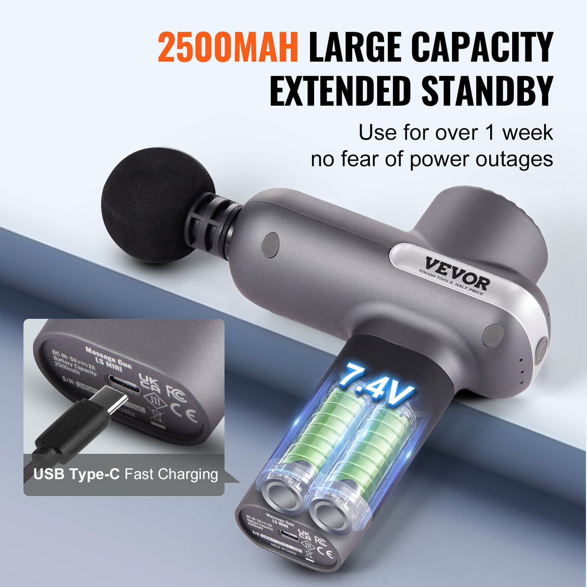 Handheld Muscle Massage Gun – Rechargeable Percussion Massager