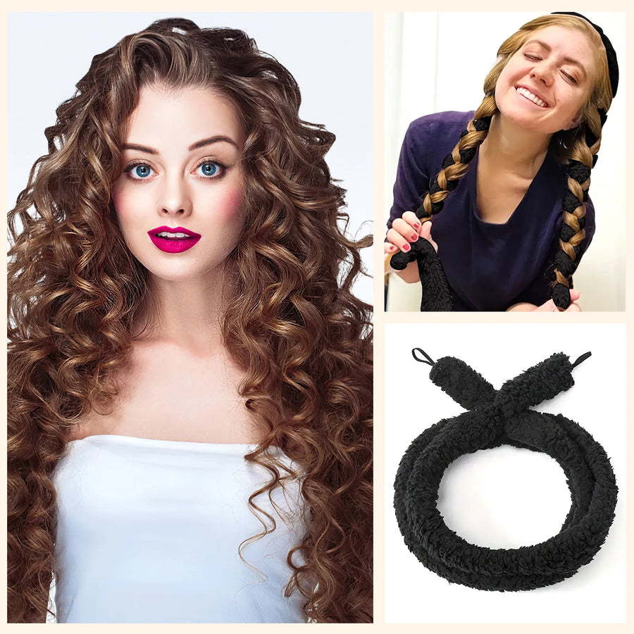 Satin Heatless Curling Rod – Overnight Soft Waves, No Heat Damage