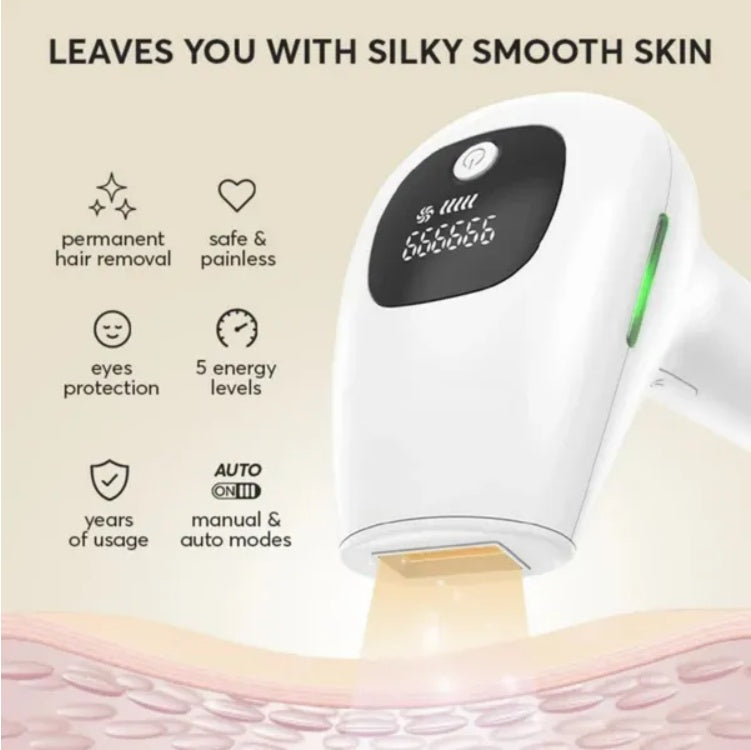 At-Home IPL Hair Removal Device – 900,000 Flashes, 5 Levels, Body & Bikini