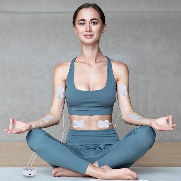 Dual-Channel EMS Pulse Massager – Rechargeable Muscle Relaxation Device