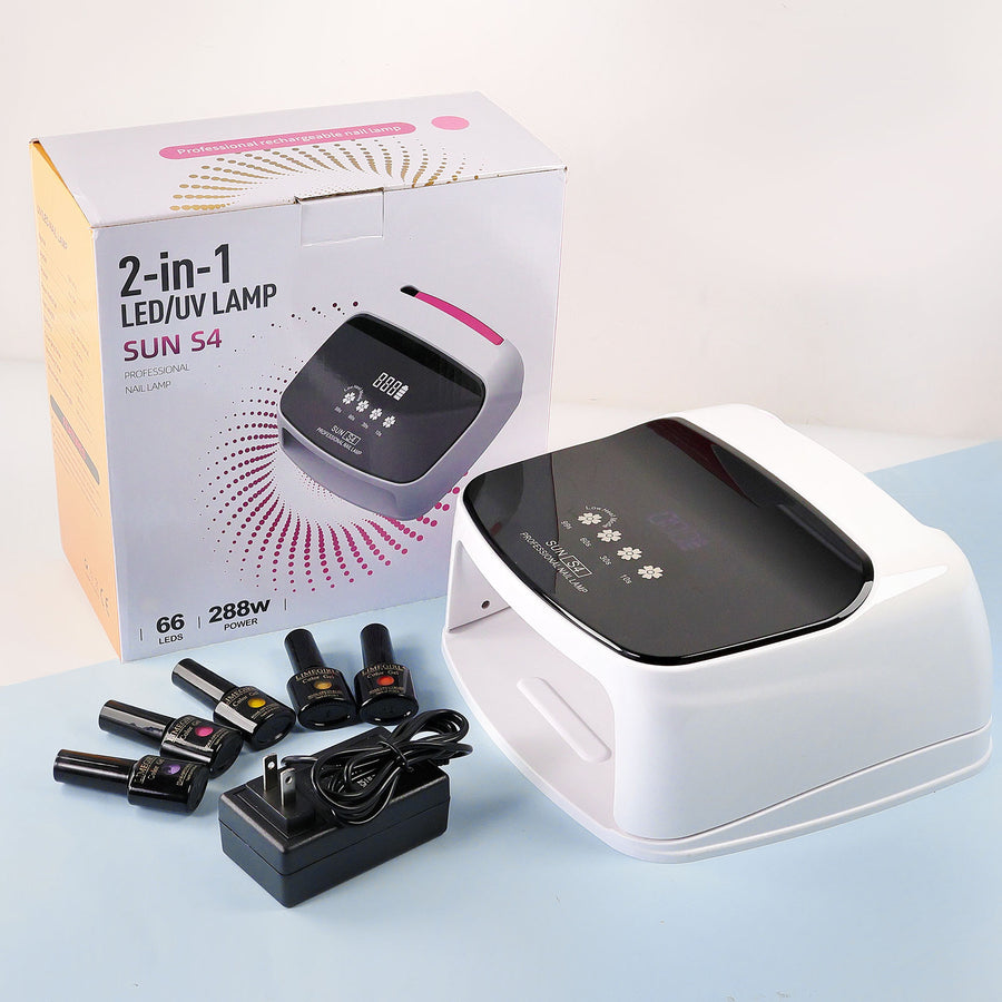 Cordless UV LED Nail Lamp – 66 Beads, Auto Sensor, Rechargeable