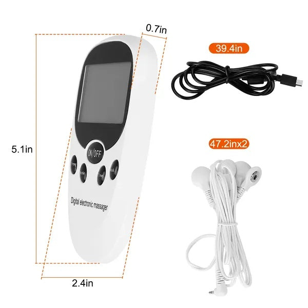 Dual-Channel EMS Pulse Massager – Rechargeable Muscle Relaxation Device