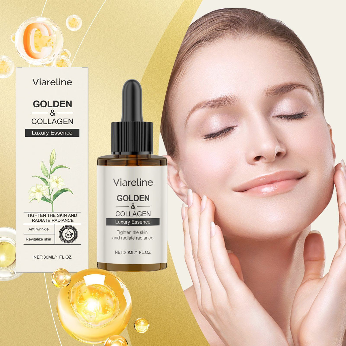 24K Gold Collagen Serum – Radiance & Moisture, 30 ml