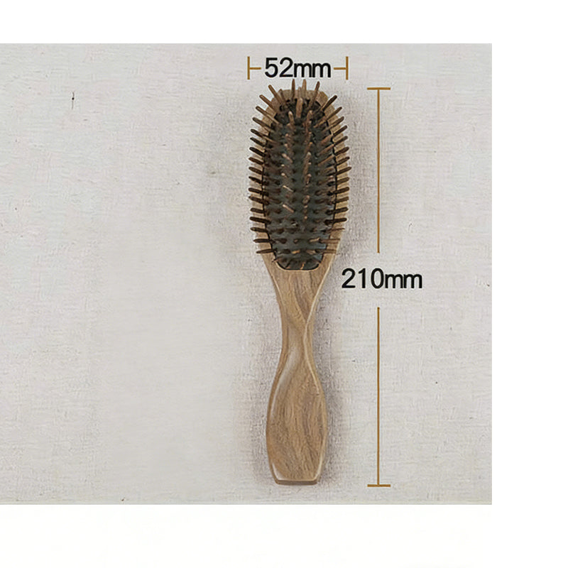 Natural Sandalwood Scalp Massage Comb – Anti-Static Wooden Hair Comb
