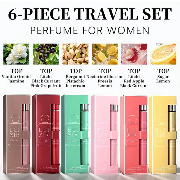 6-Piece Floral Mini Perfume Set – Women's Fragrance Sampler