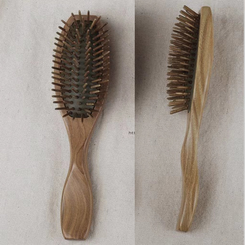 Natural Sandalwood Scalp Massage Comb – Anti-Static Wooden Hair Comb