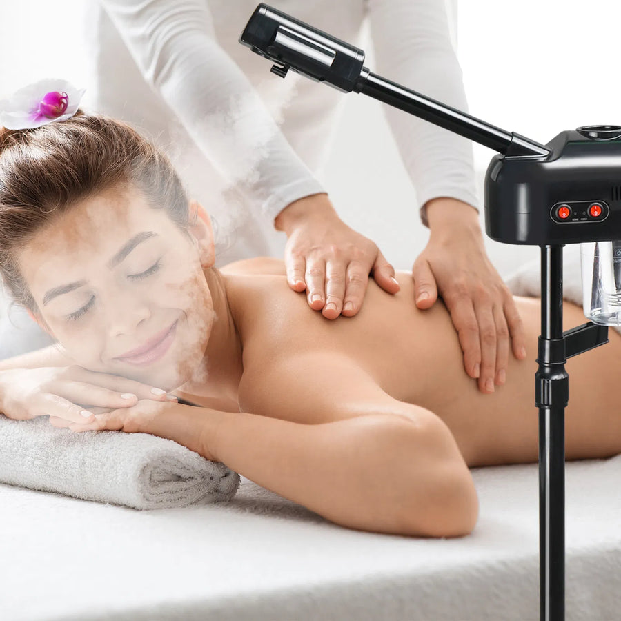 2-in-1 Professional Facial Steamer with 3X Magnifying Lamp – Spa Deep Cleanse