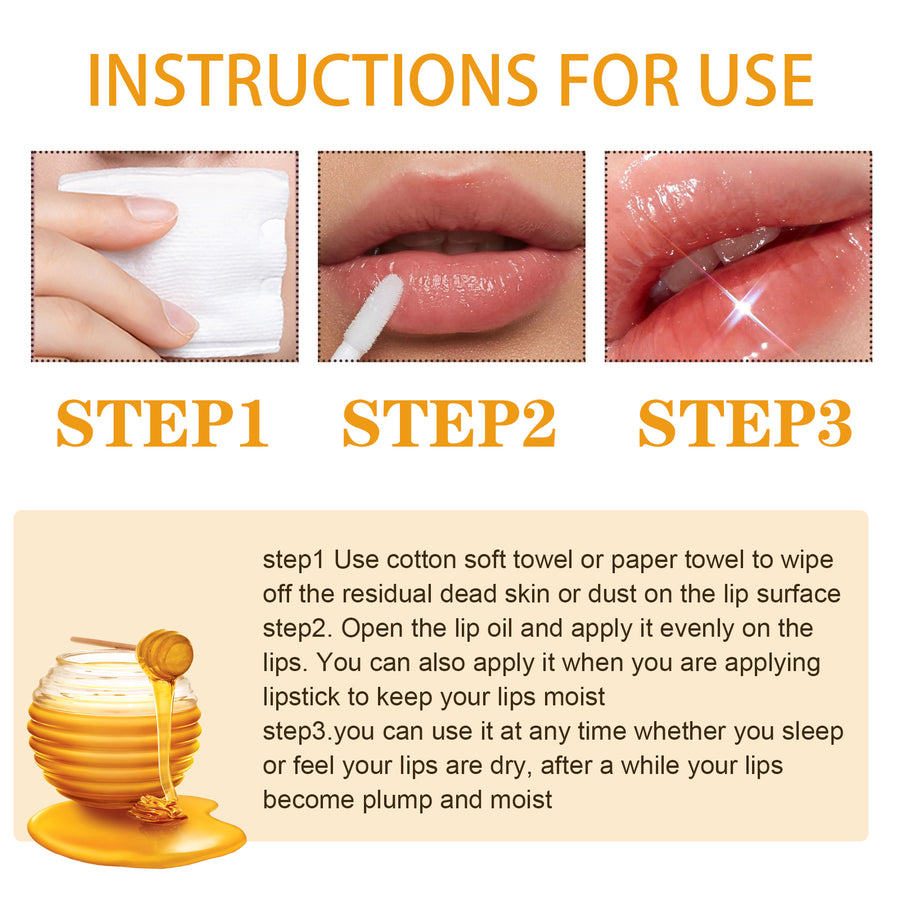 Honey Lip Oil – Nourishing Glossy Lip Care